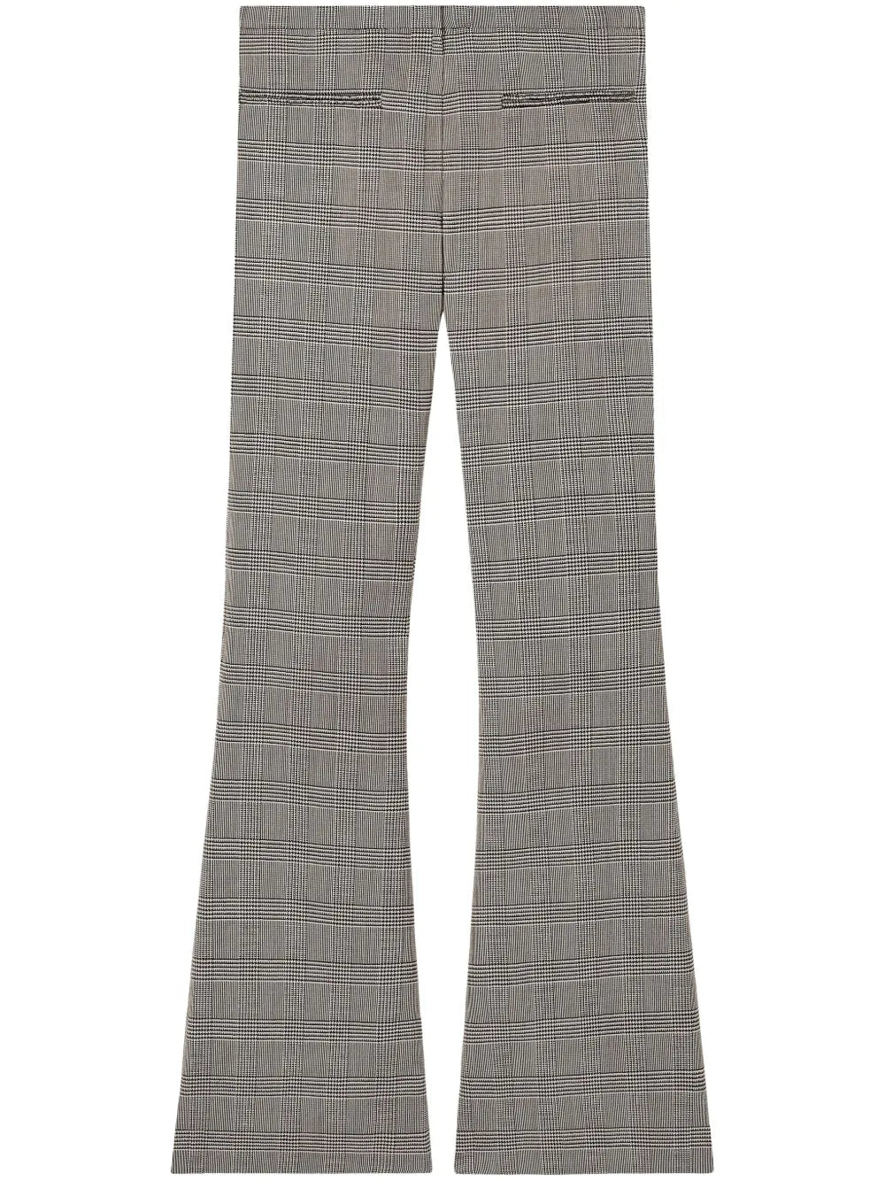 Flare Mid-Rise Prince Of Wales Pants