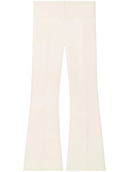 Low-Rise Flared Crepe Trousers