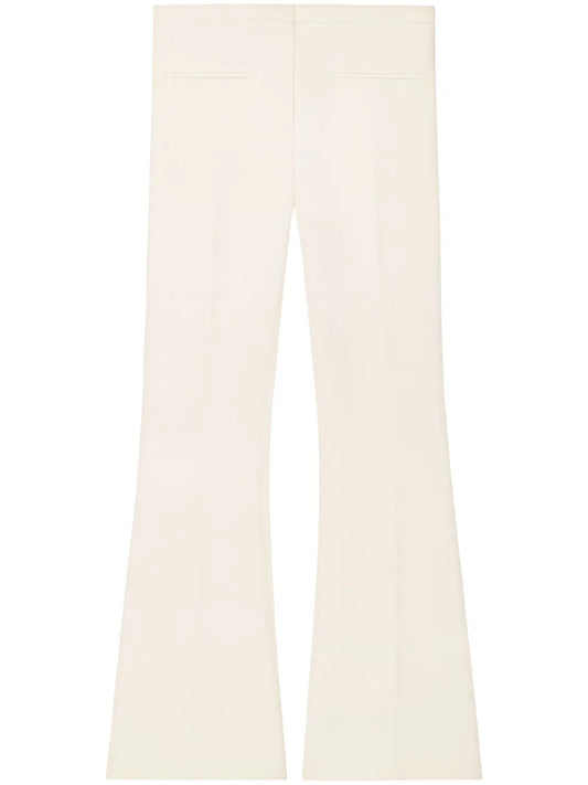 Low-Rise Flared Crepe Trousers
