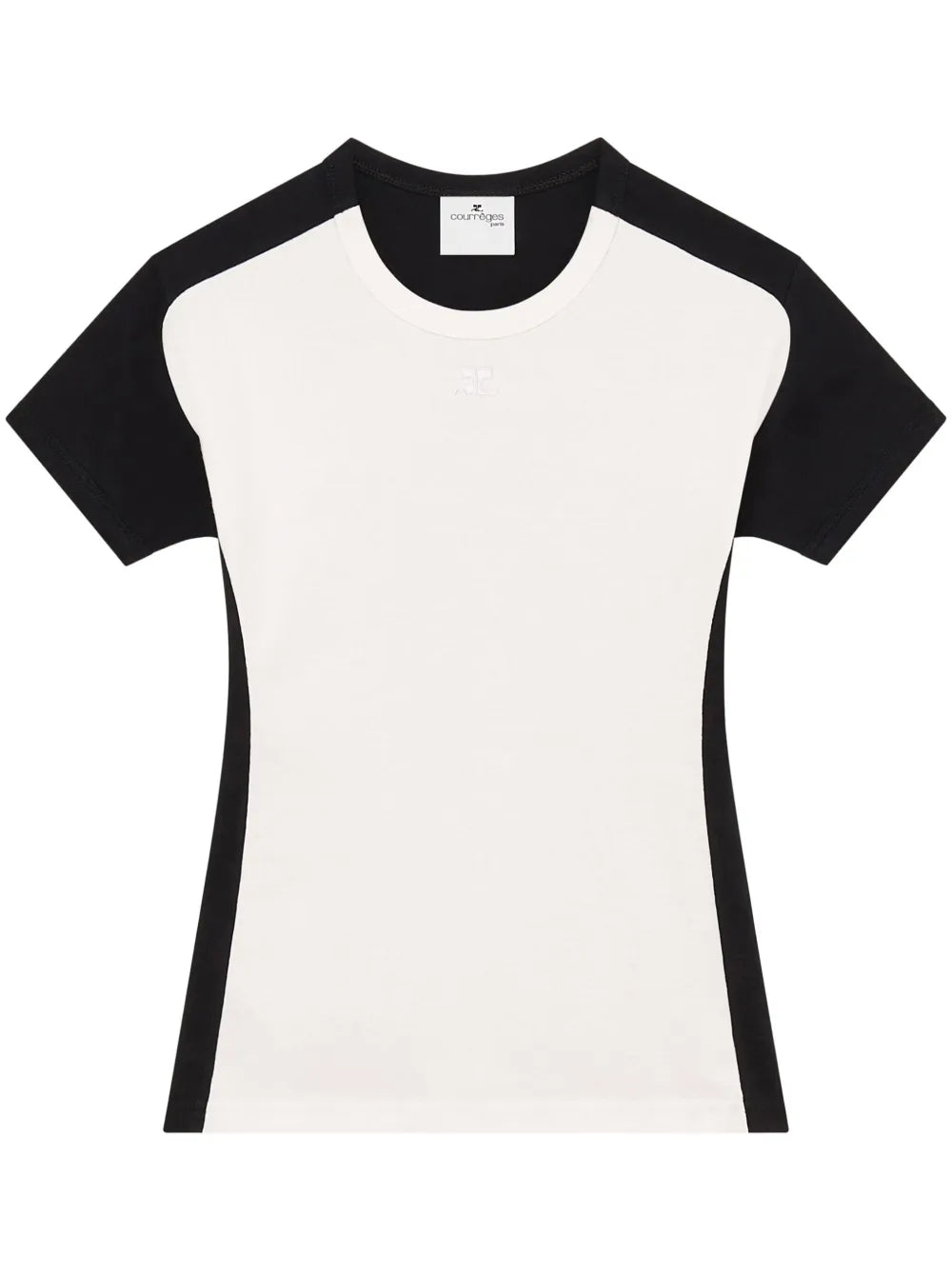 Contrast Frame Cotton T-Shirt