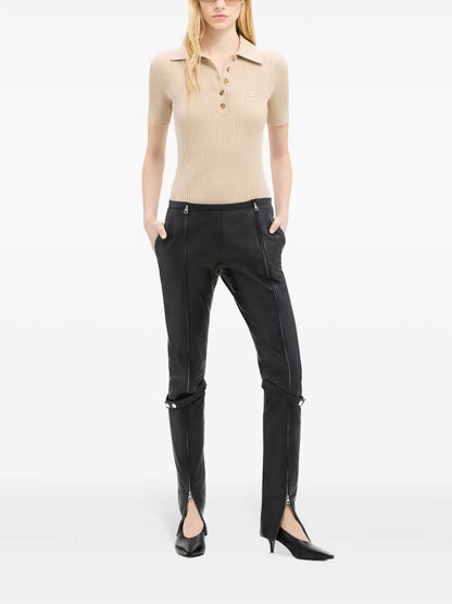 Iconic Ribbed-Knit Polo Shirt