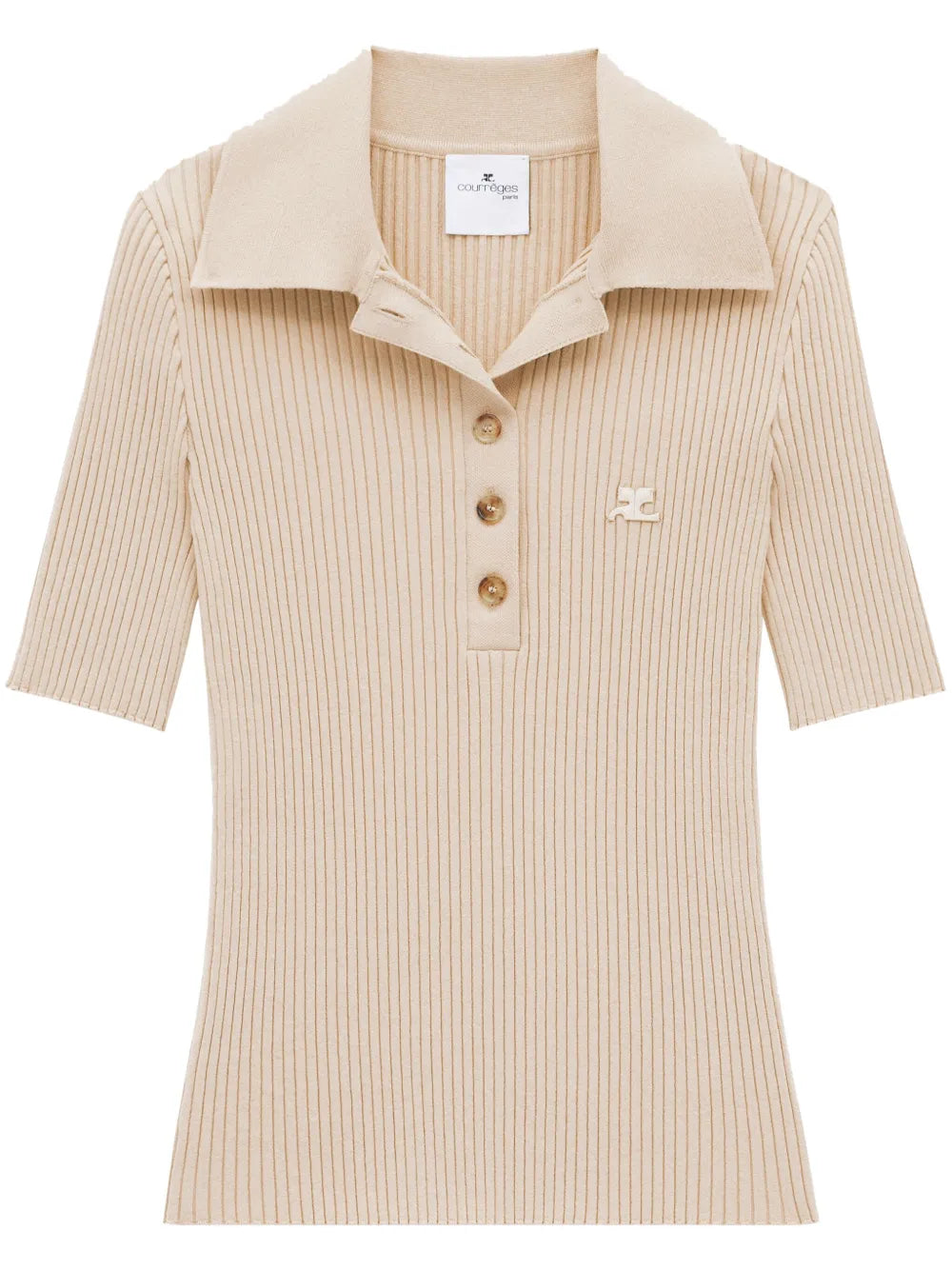Iconic Ribbed-Knit Polo Shirt