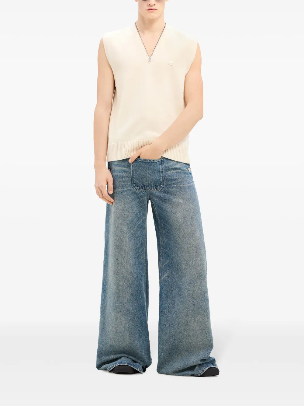 V-Neck Sleeveless Sweater