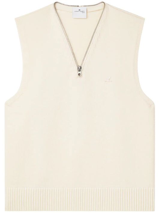 V-Neck Sleeveless Sweater