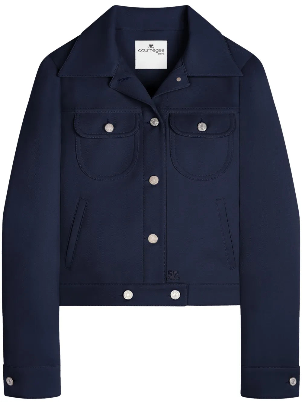 Trucker Button-Fastening Twill Jacket