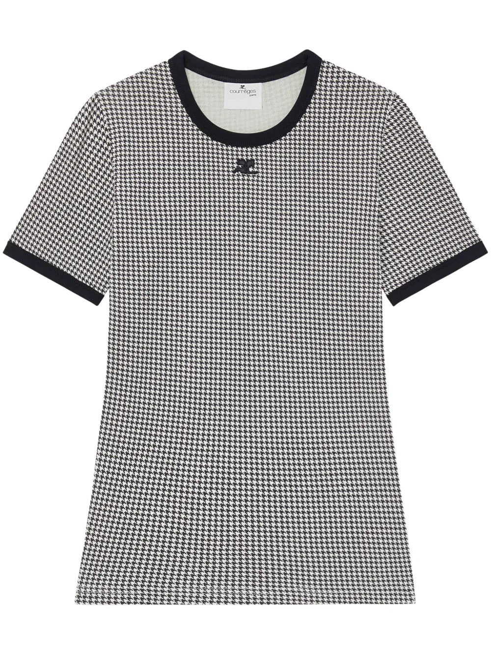 Contrasting-Trim Cotton T-Shirt