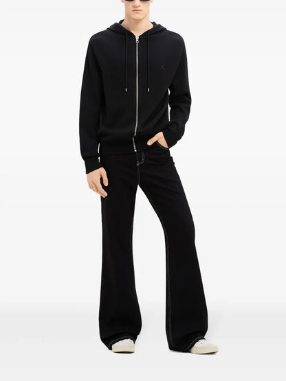 Zipped Wool Hoodie