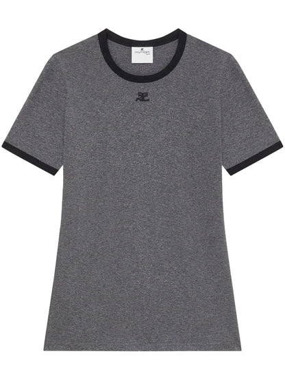 Contrast-Trim Cotton T-Shirt