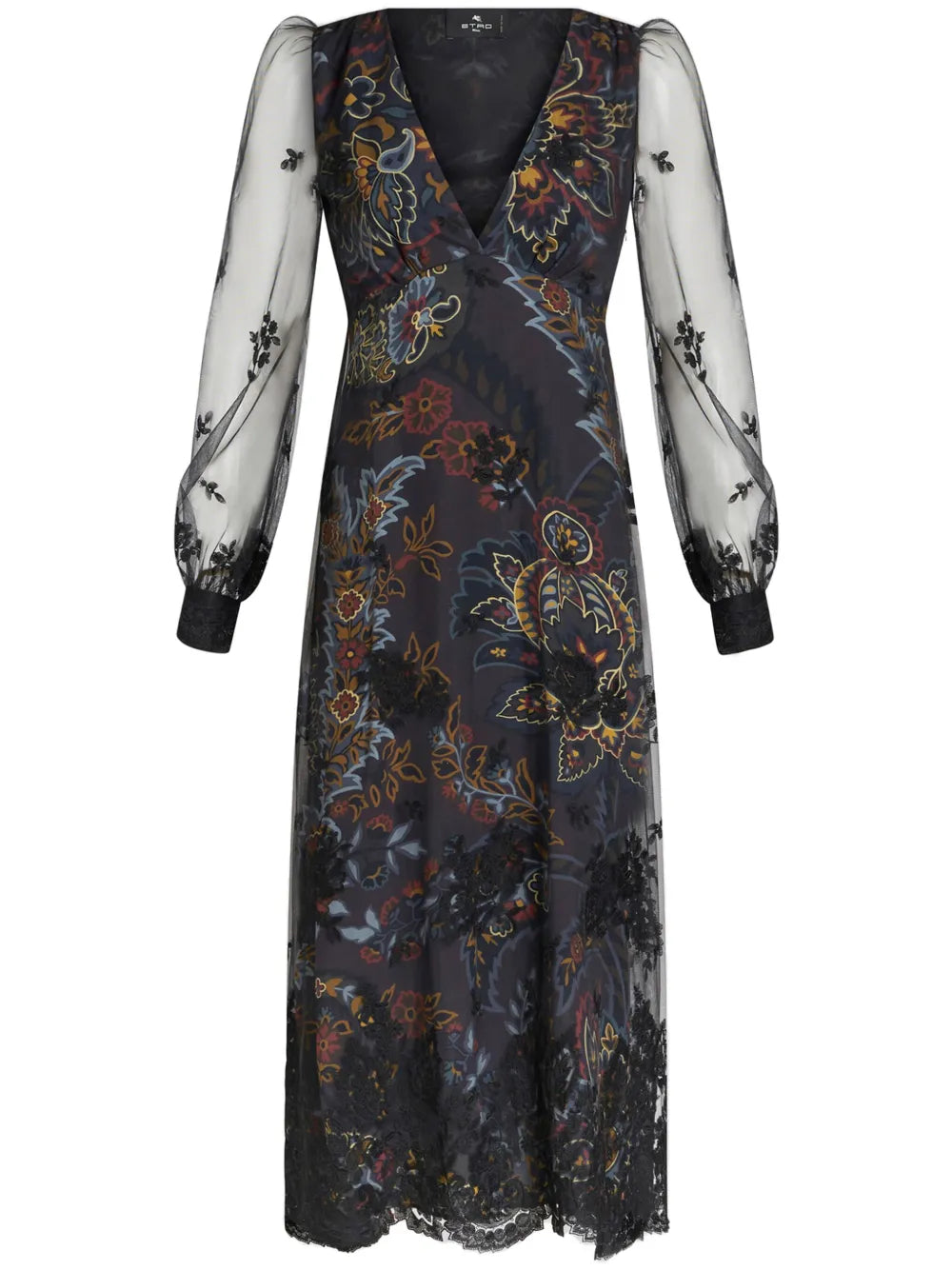 Crepe De Chine Long Dress