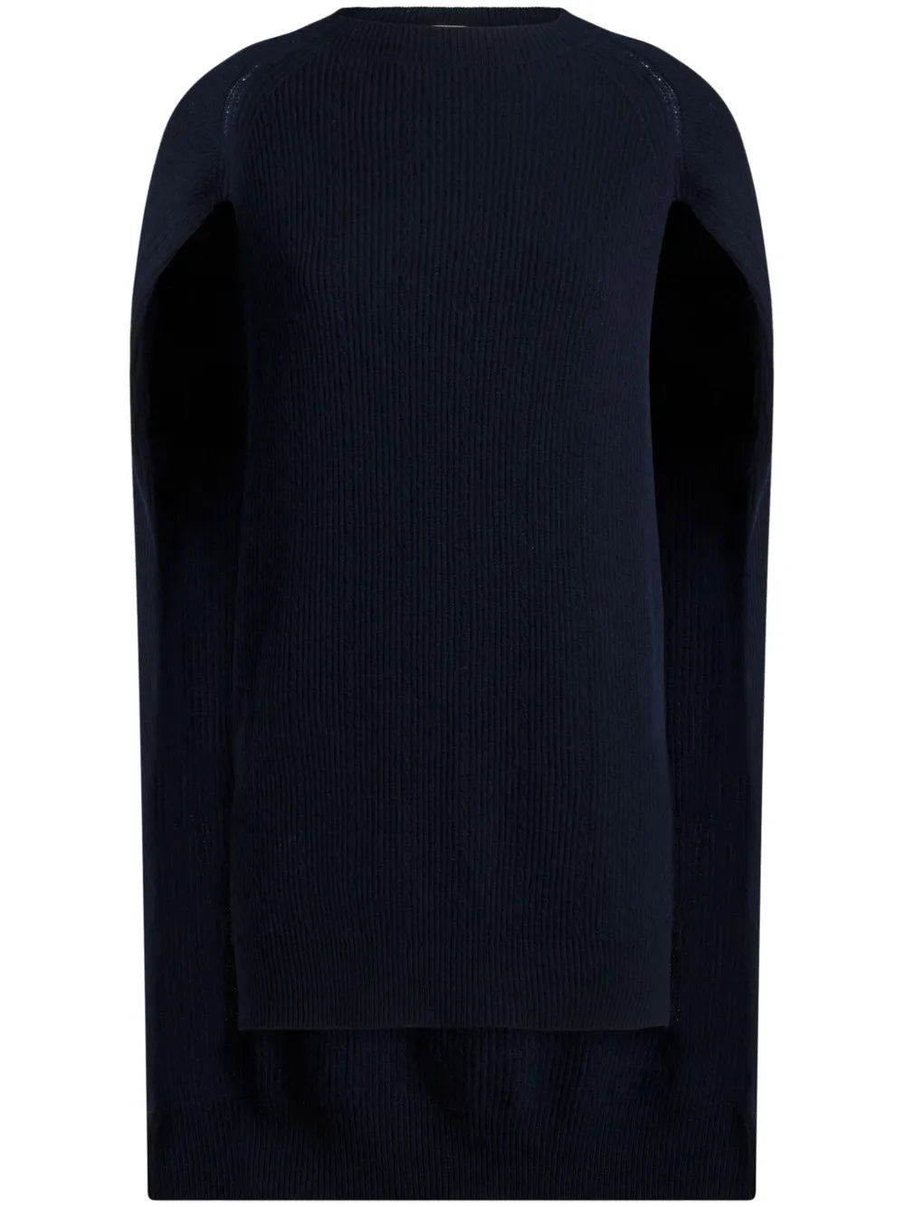 Ribbed Cashmere Cape Top