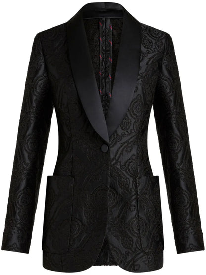 Silk Jacquard Blazer
