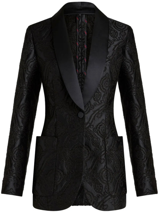 Silk Jacquard Blazer