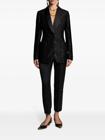 Silk Jacquard Blazer