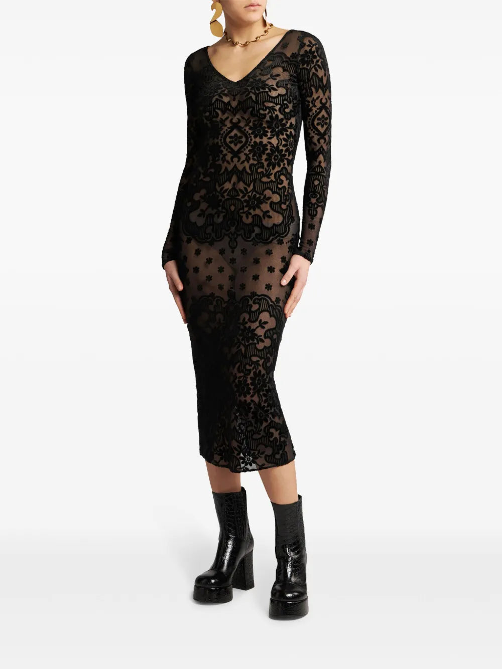 Paisley Velvet Dress