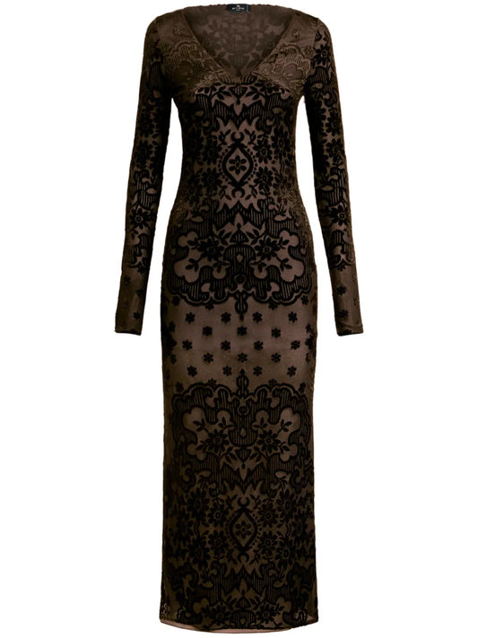 Paisley Velvet Dress