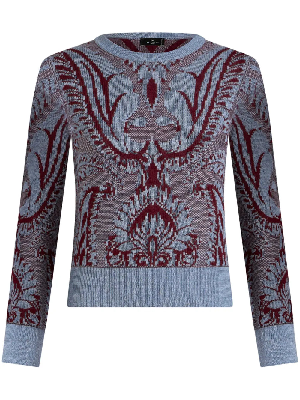 Floral Jacquard-Knit Wool Jacket