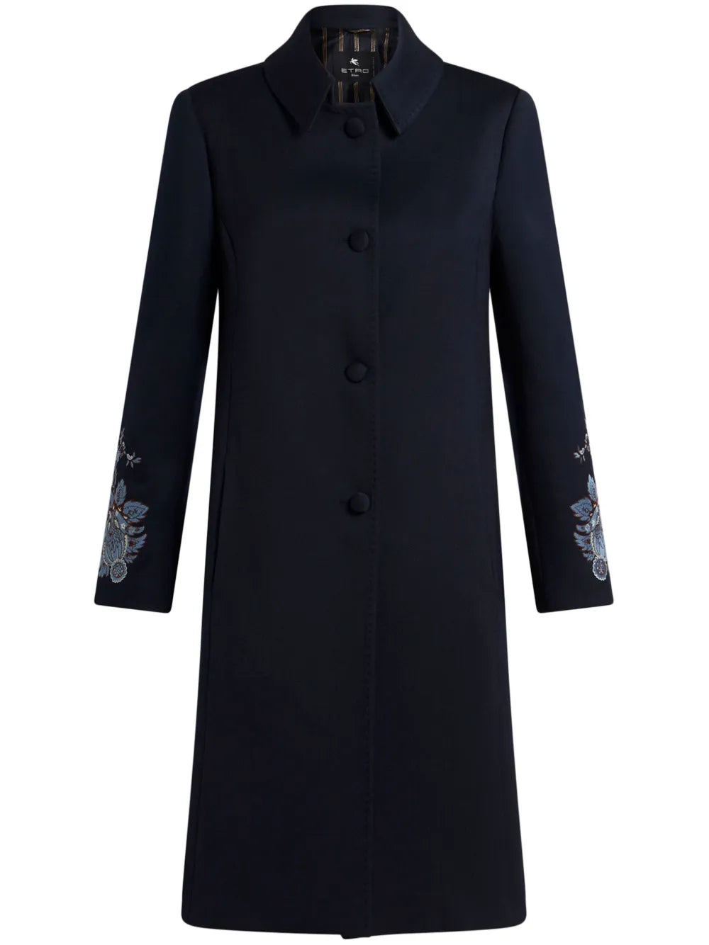 Embroidered Gabardine Coat