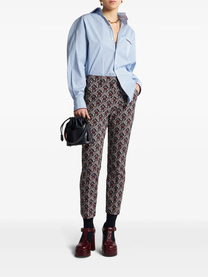 Jacquard Cigarette Trousers