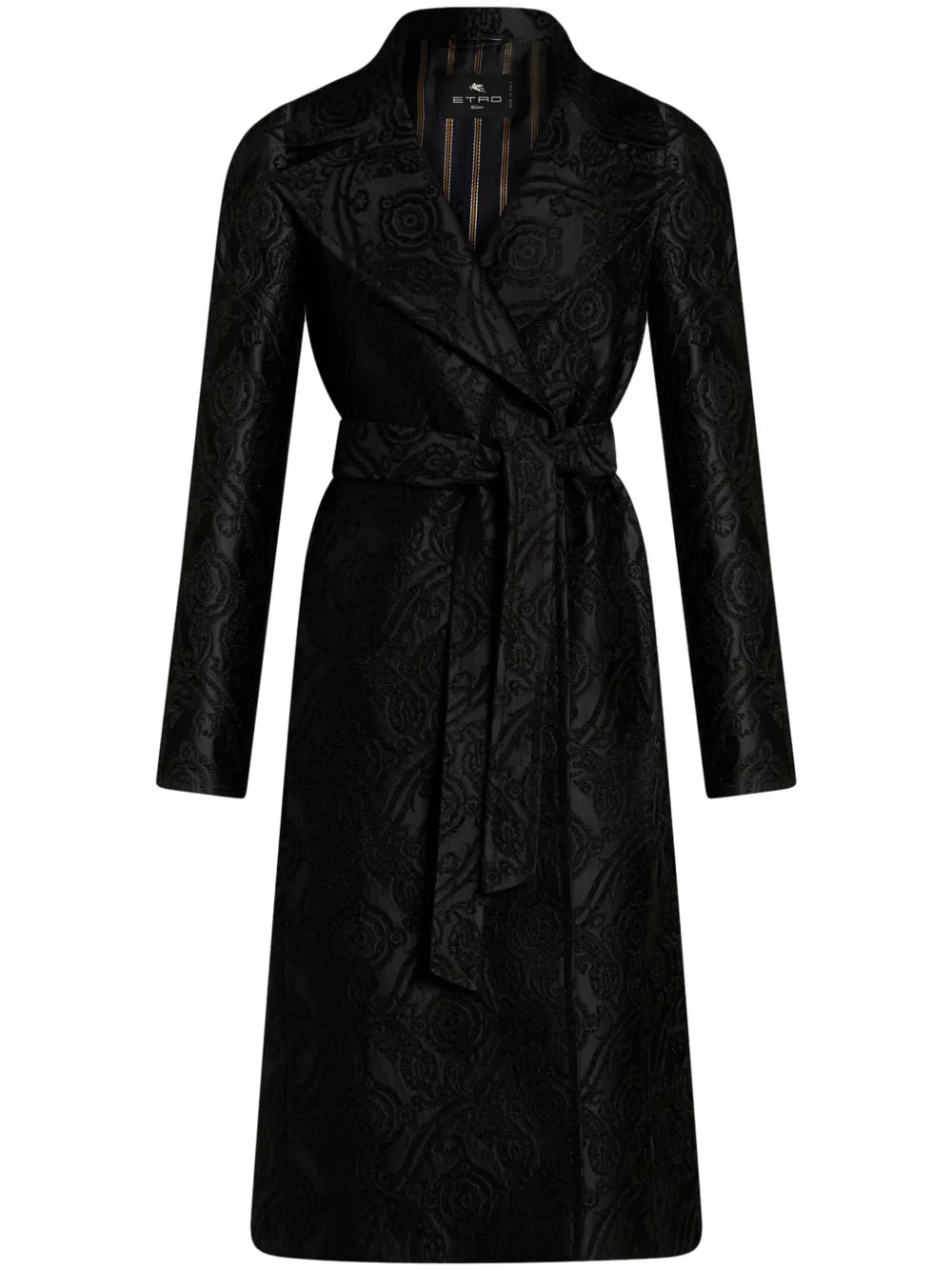 Jacquard Belted Coat