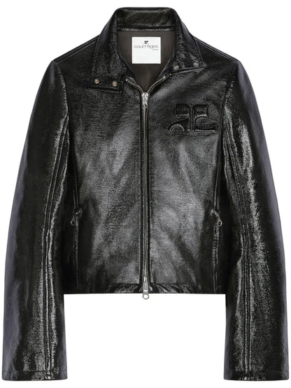 Embossed-Logo Zip-Fastening Jacket
