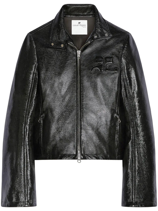 Embossed-Logo Zip-Fastening Jacket