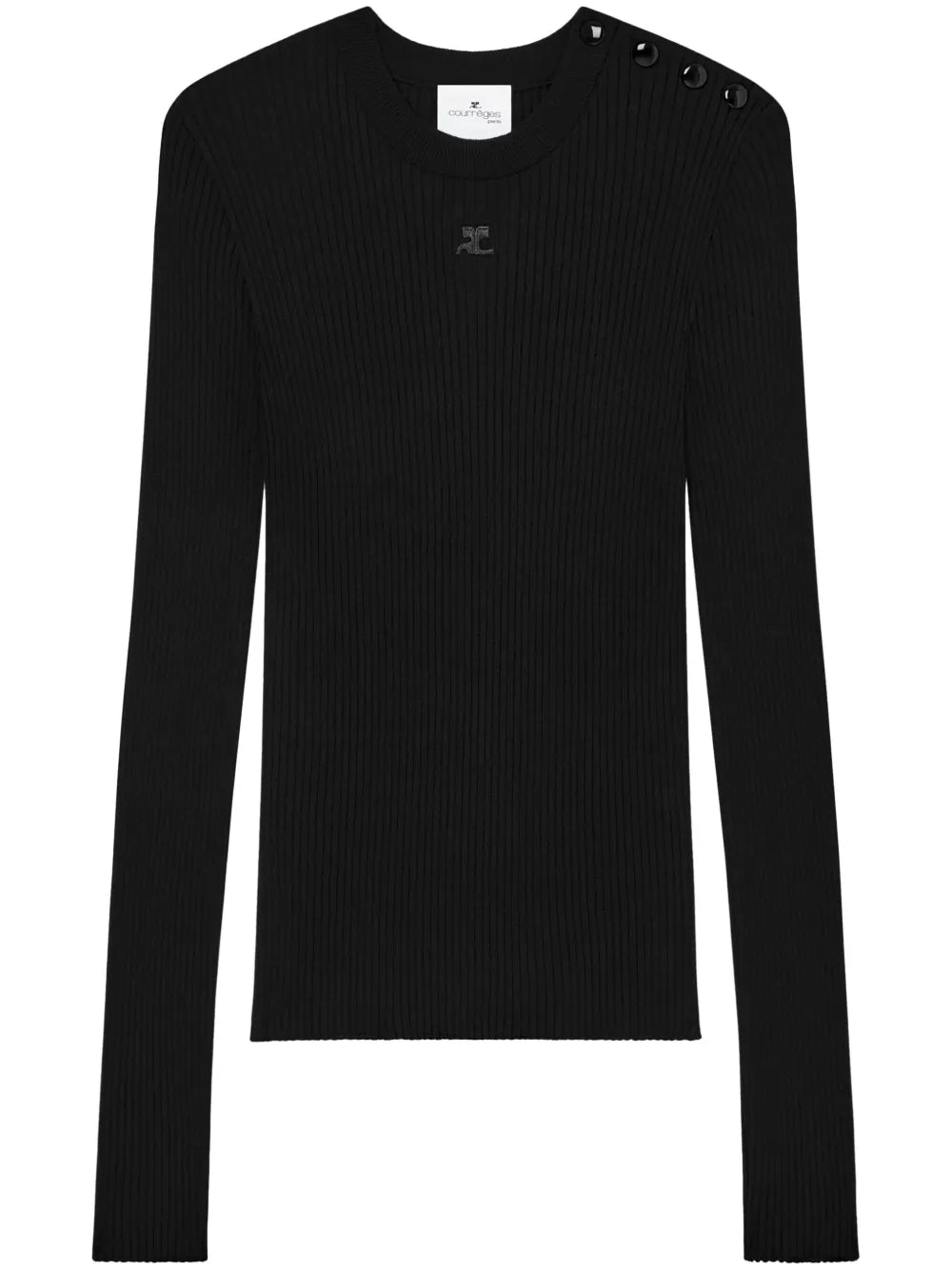Logo-Embroidered Ribbed Jumper