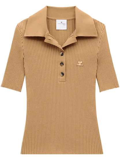 Iconic Rib-Knit Polo Shirt