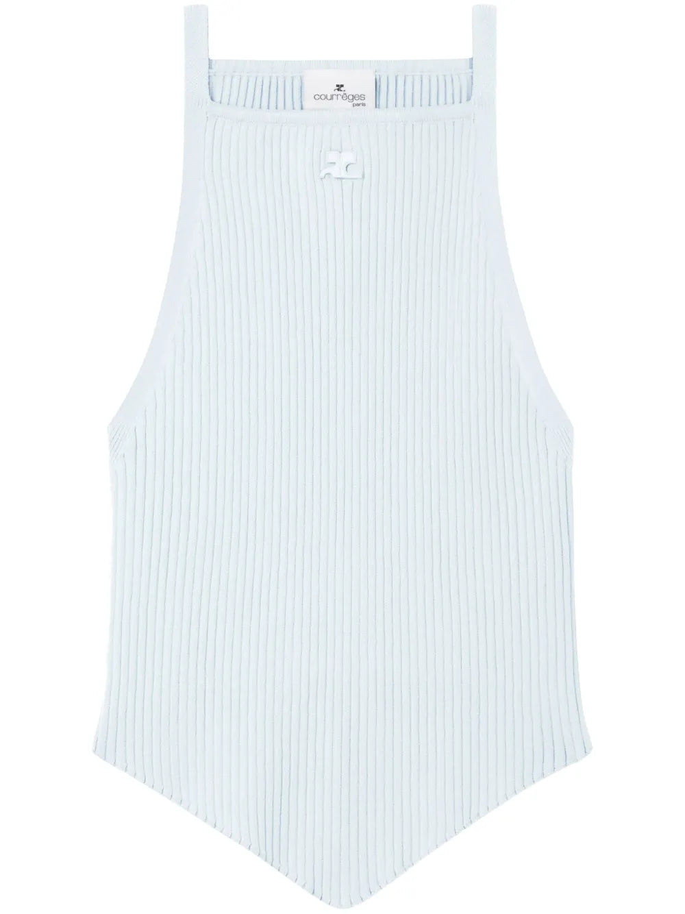 Pointy Rib-Knit Tank Top