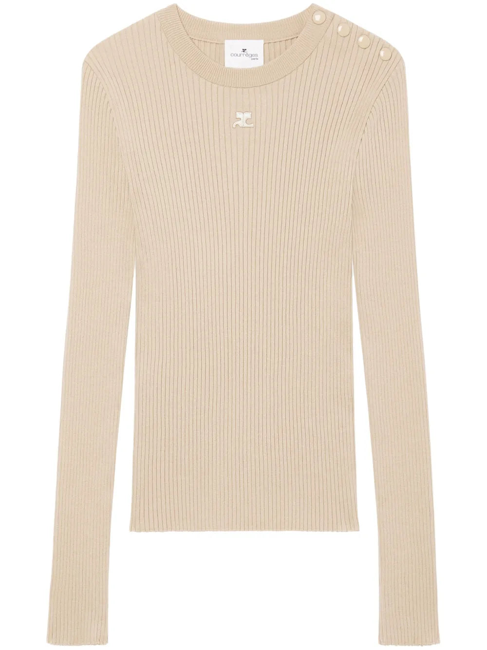 Logo-Embroidered Ribbed Jumper