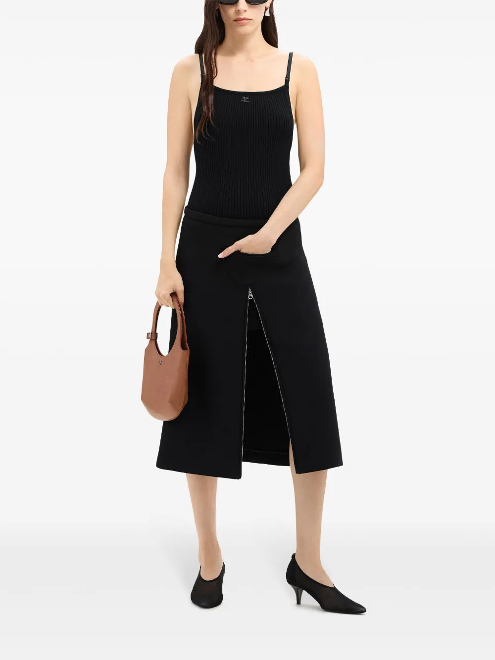 Logo-Embroidered Ribbed Tank Top
