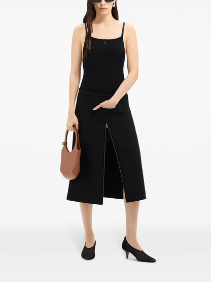 Logo-Embroidered Ribbed Tank Top