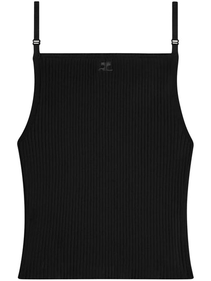 Logo-Embroidered Ribbed Tank Top