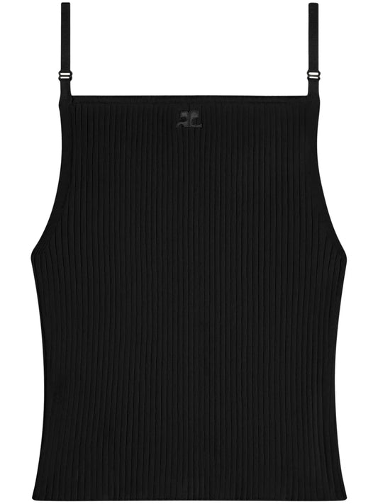 Logo-Embroidered Ribbed Tank Top