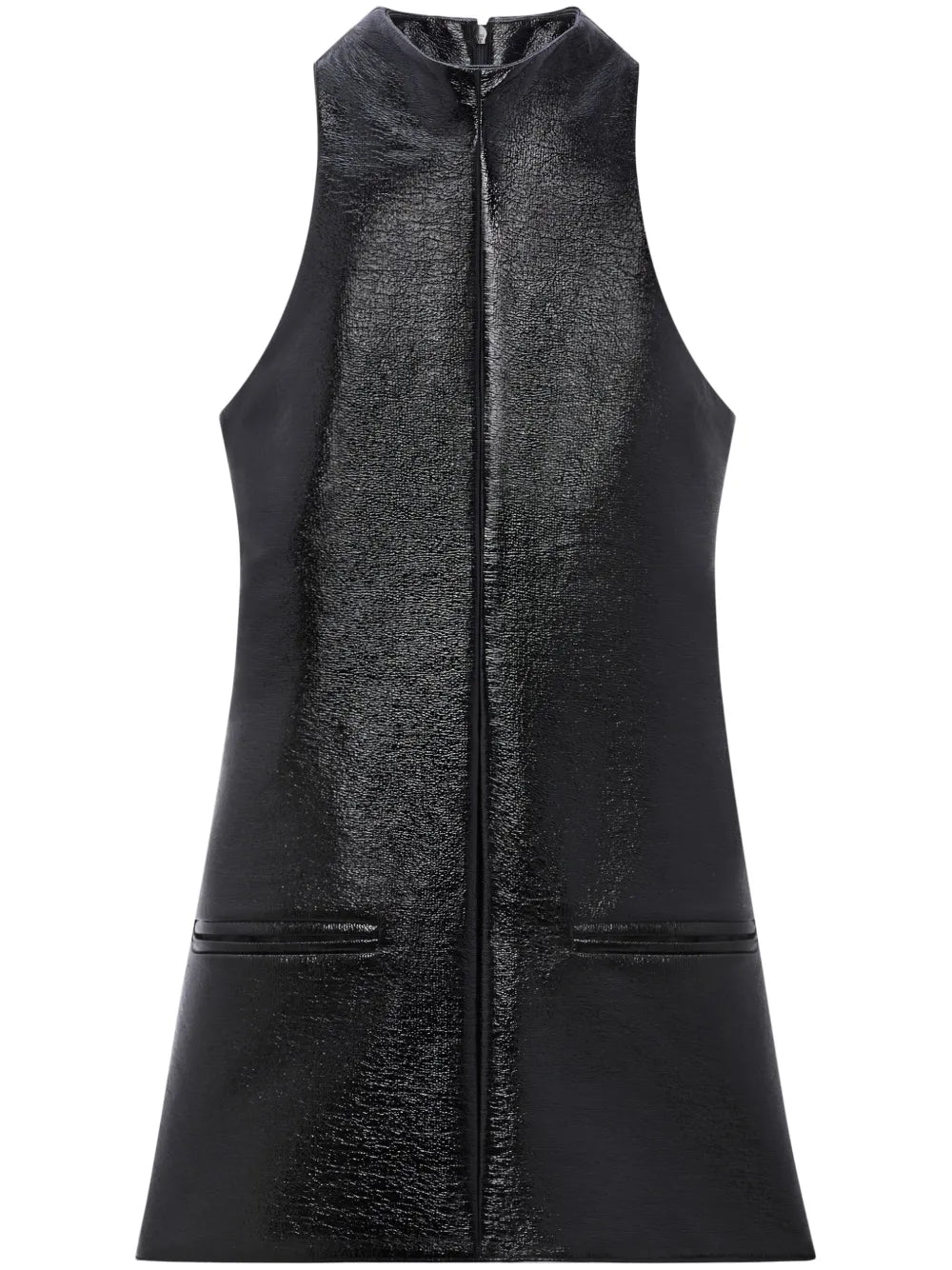 Sleeveless Vinyl A-Line Dress