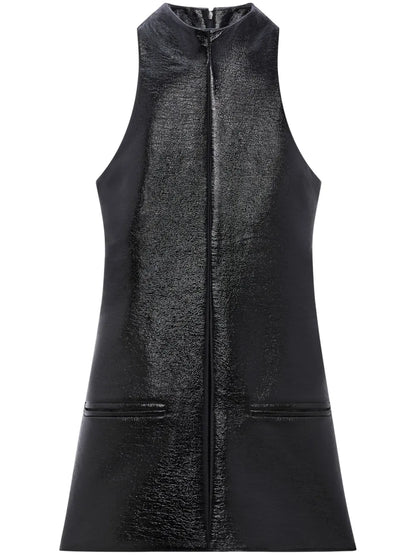 Sleeveless Vinyl A-Line Dress