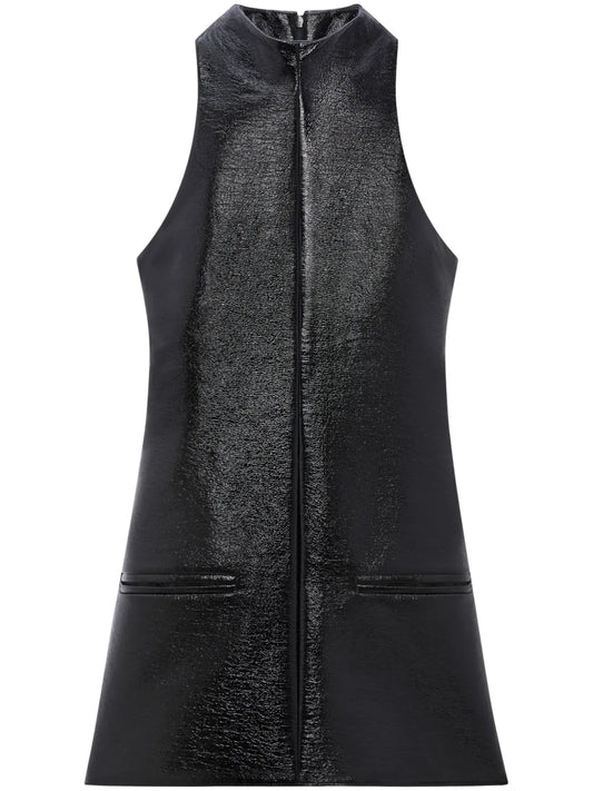 Sleeveless Vinyl A-Line Dress