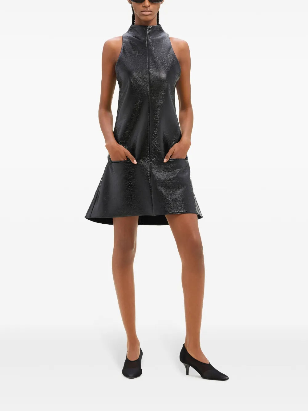 Sleeveless Vinyl A-Line Dress