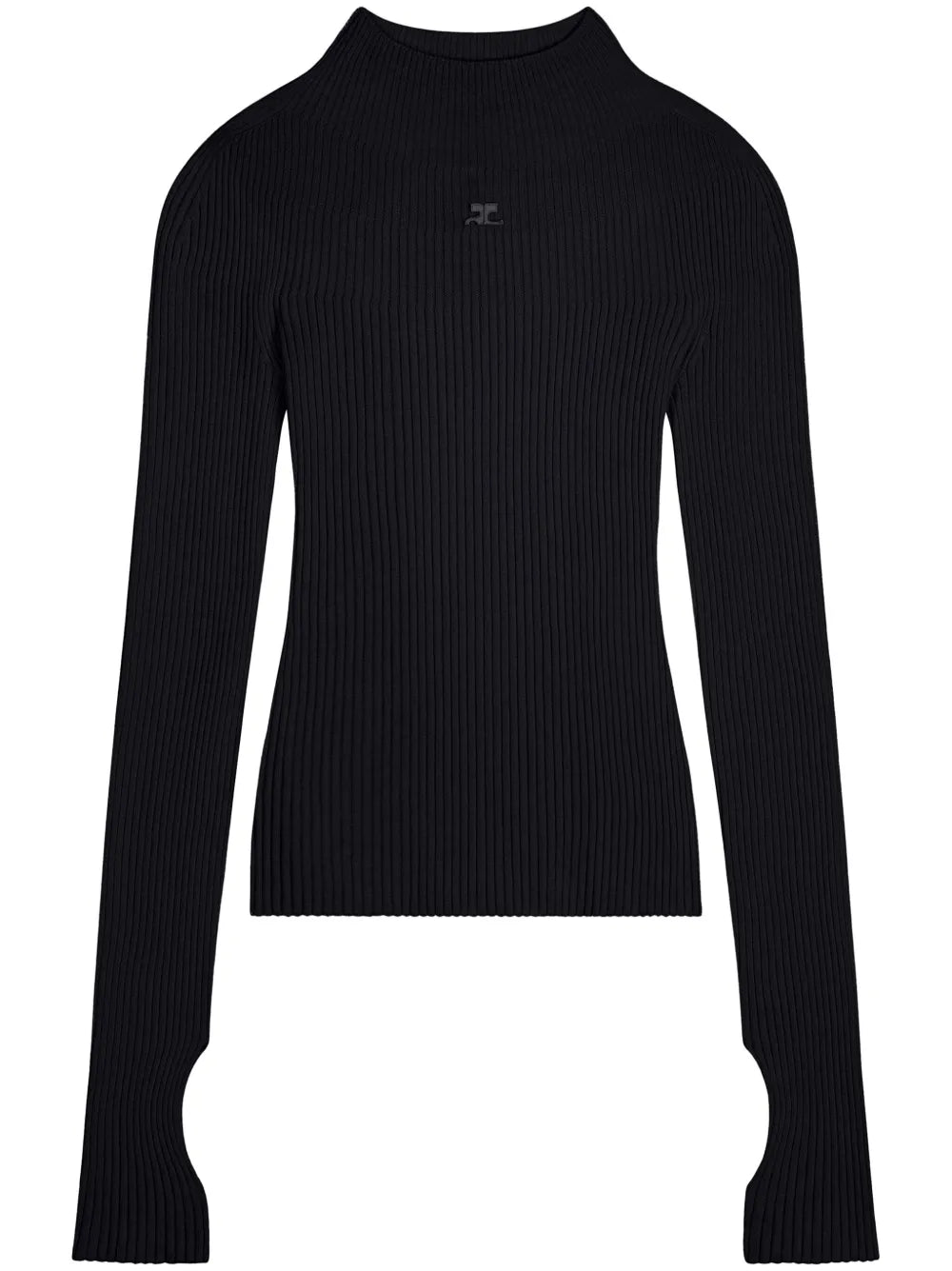 Logo-Embroidered Ribbed Jumper