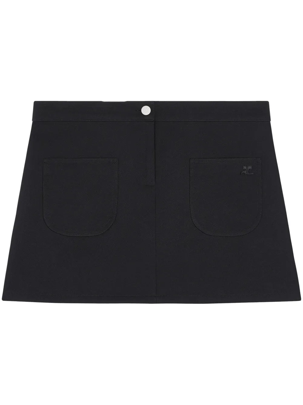 Logo-Appliqué Twill Mini Skirt
