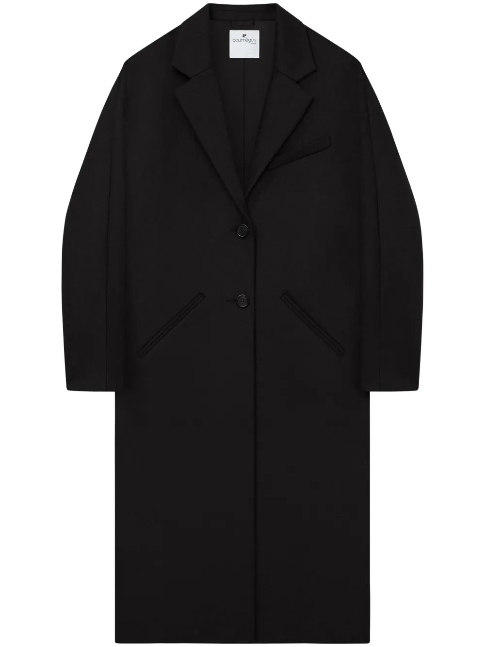 Cocoon Logo-Appliqué Coat