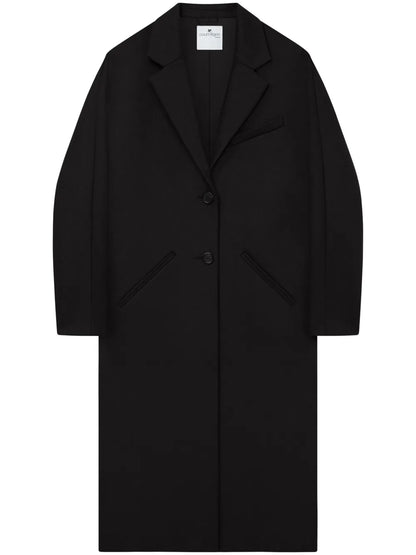 Cocoon Logo-Appliqué Coat