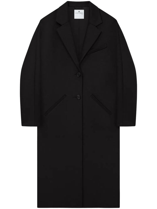Cocoon Logo-Appliqué Coat
