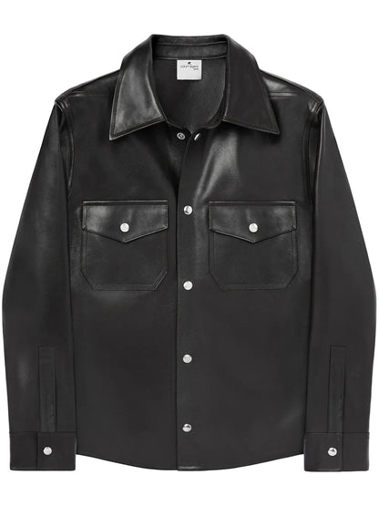 Patch Pocket Leather Shirt