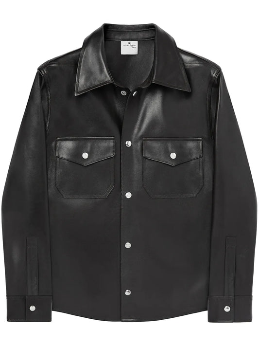 Patch Pocket Leather Shirt