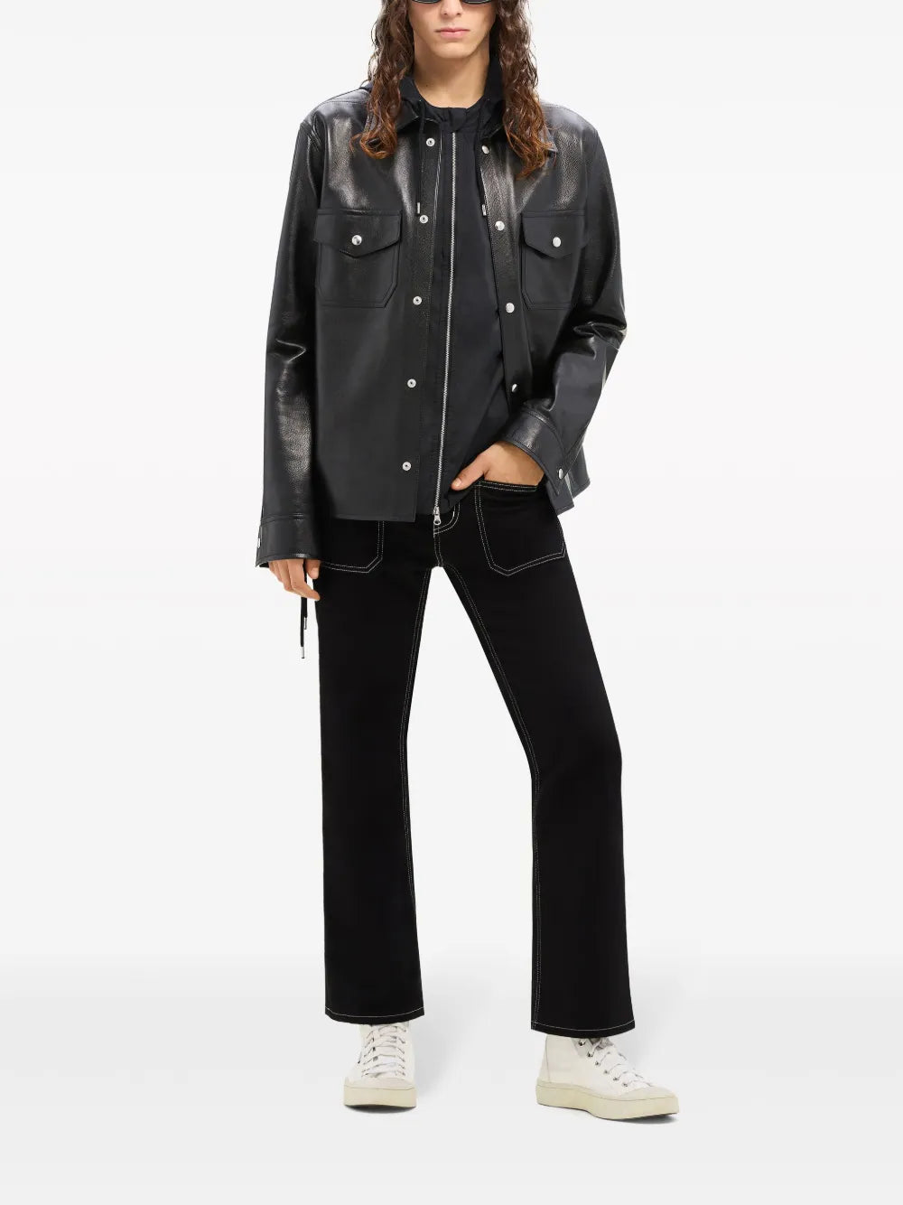 Patch Pocket Leather Shirt