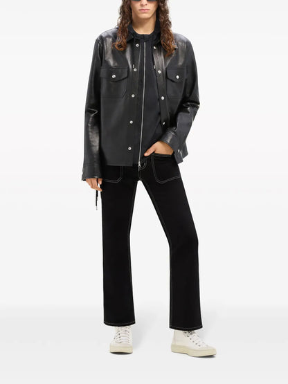 Patch Pocket Leather Shirt