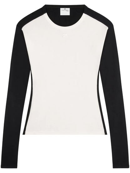 Contrast Frame Cotton T-Shirt