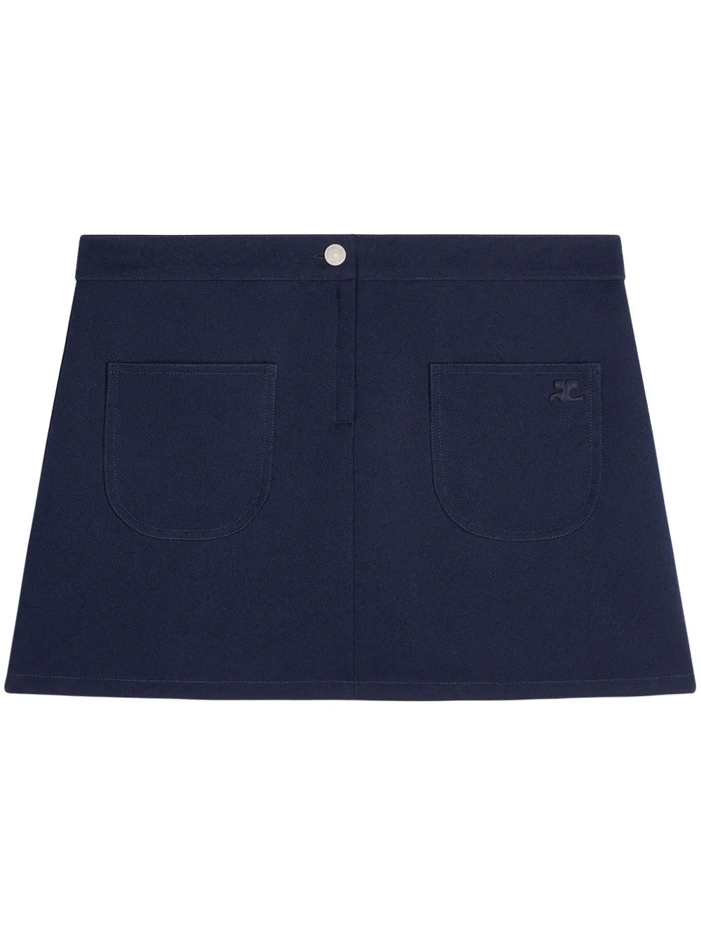 Logo-Appliqué Twill Mini Skirt