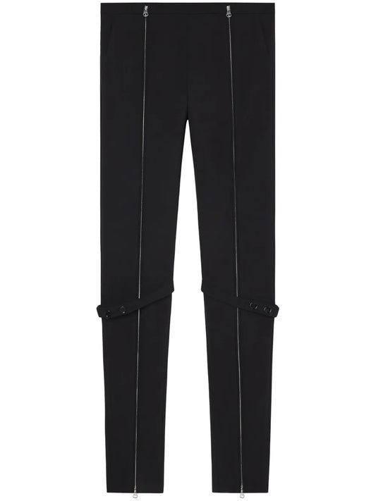 Zip Wool Blend Pants
