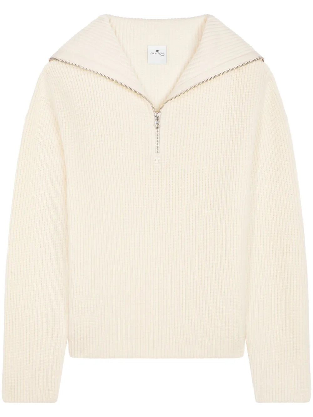Ribbed-Knit Hooded Sweater